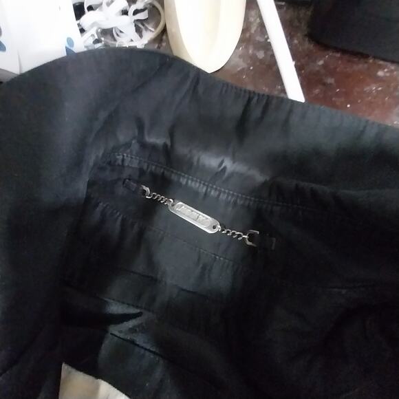 LONDON FOG! RICH BLACK MEGA DETAILED CLASSIC TRENCH COAT, OVERCOAT! SZ 12R - Picture 14 of 15